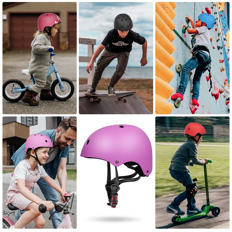 Glaf Toddler Helmet 2-4 Years Kids Bike Helmets for 2-8 Years Old Baby Girls Boys Multi-Sport Helmet Adjustable Skateboard Bicycle Helmet Lightweight 2 Sizes for Toddler to Youth (Purple, Small) - Image 2